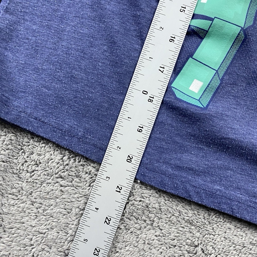 Minecraft Creeper Enderman Ghast Characters Boys Medium 10/12 Blue Long Sleeve - Picture 6 of 13